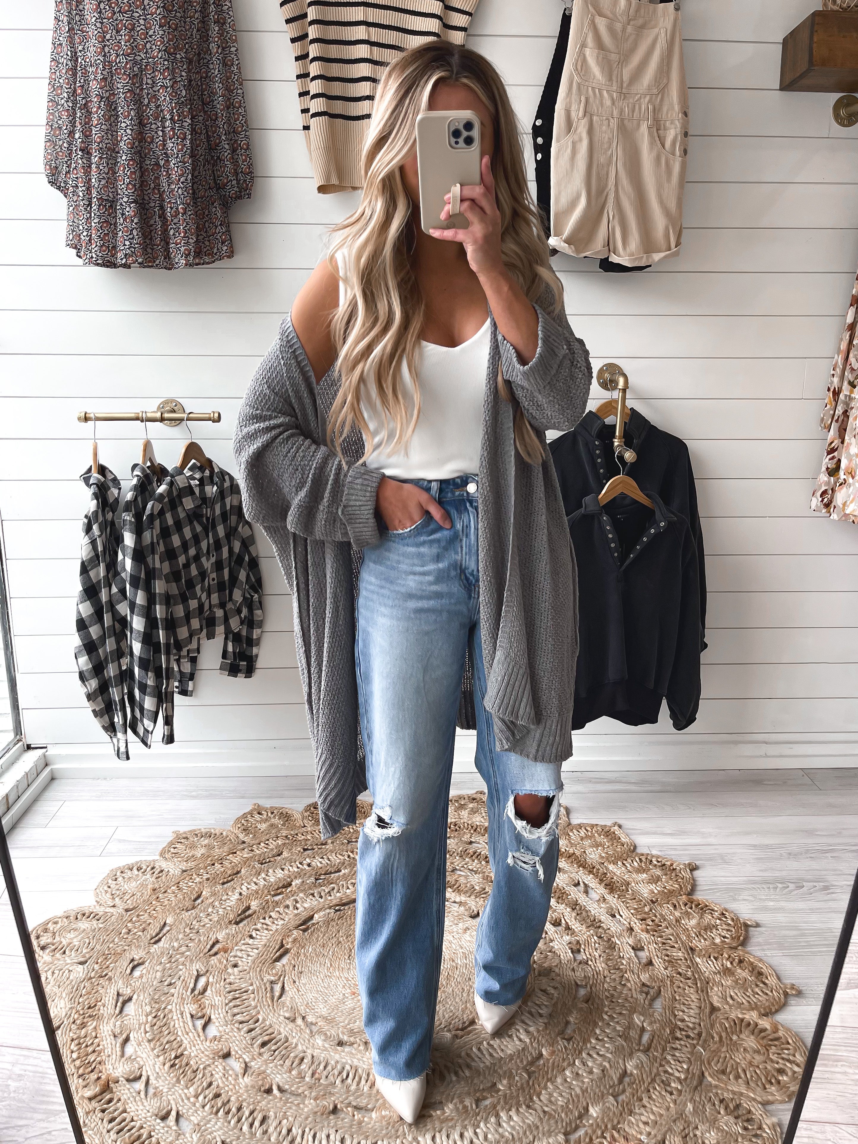 Slowing Down Cardigan in Charcoal Grey